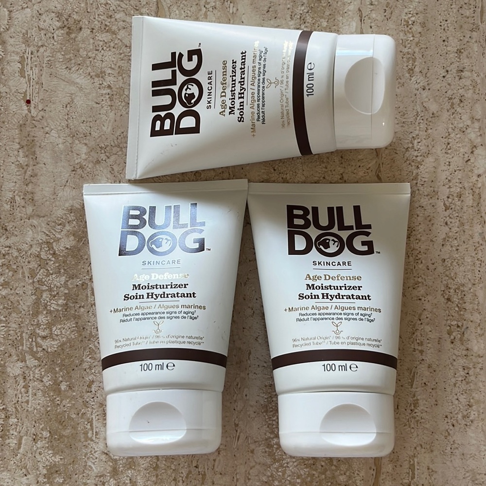 NEW men’s skincare bundle of 3 x Bulldog Age Defense Moisturizer 100ml each